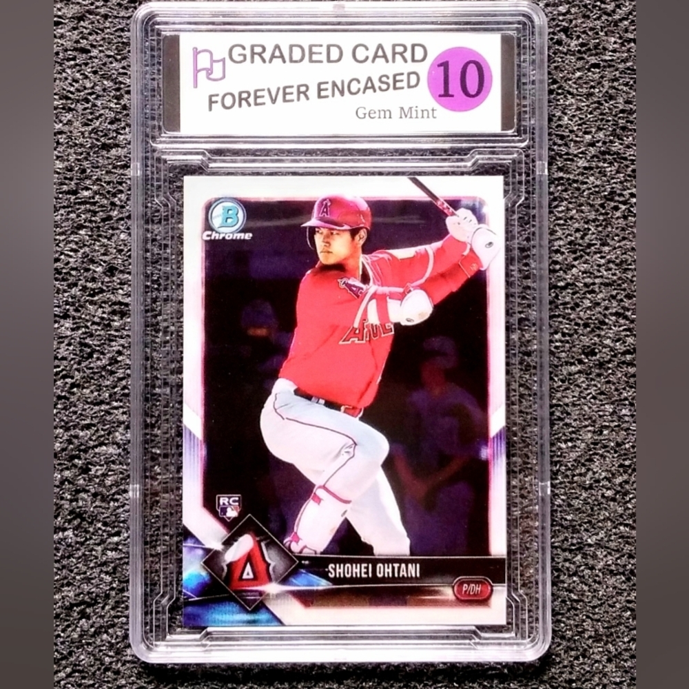 Shohei Ohtani Los Angeles Angels Baseball Rookie Card. Graded 10 Gem Mint